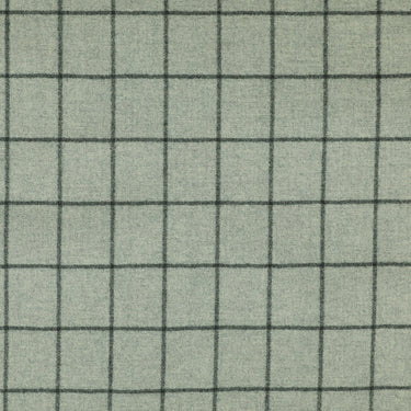 Bold Windowpane Suiting Fabric Check Super 120's Wool Flannel